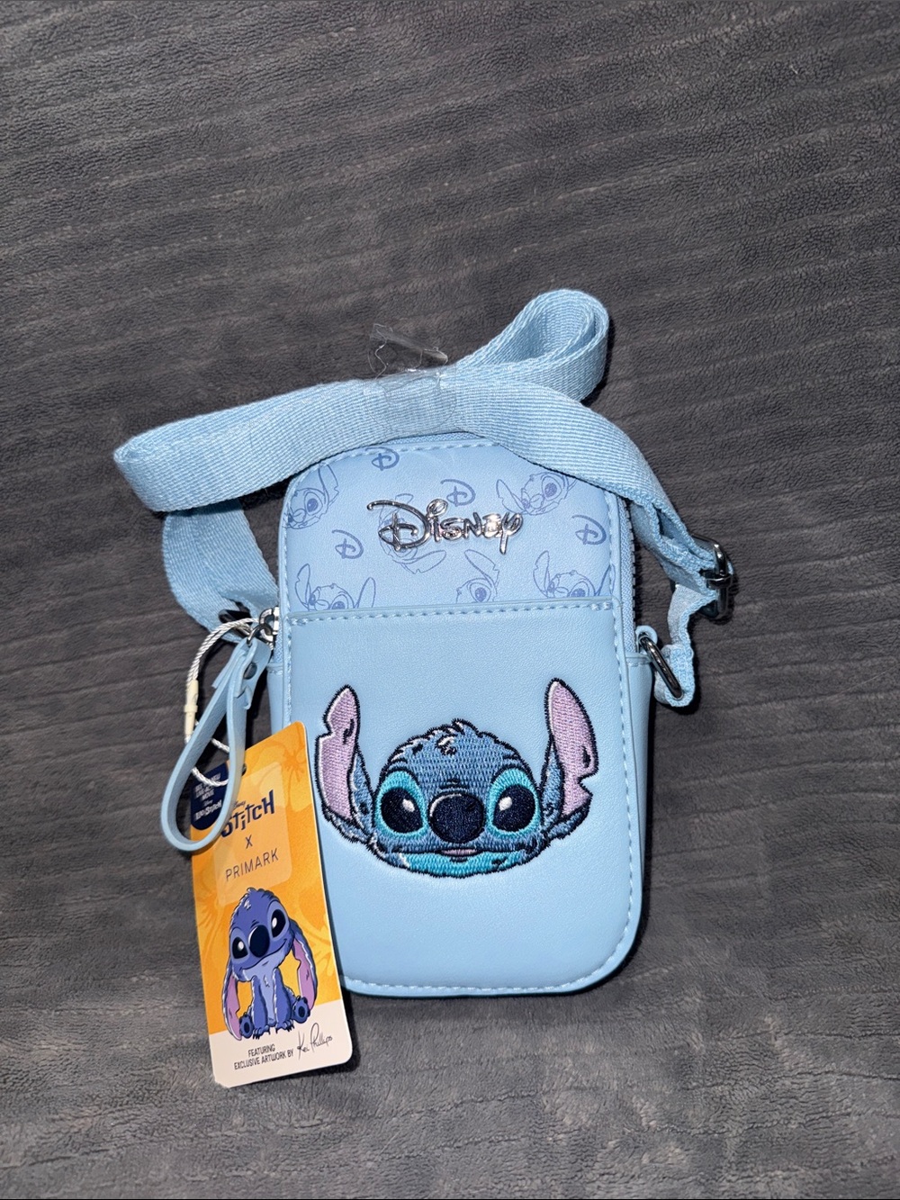 NWT Disney Stitch Light Blue cross body bag
